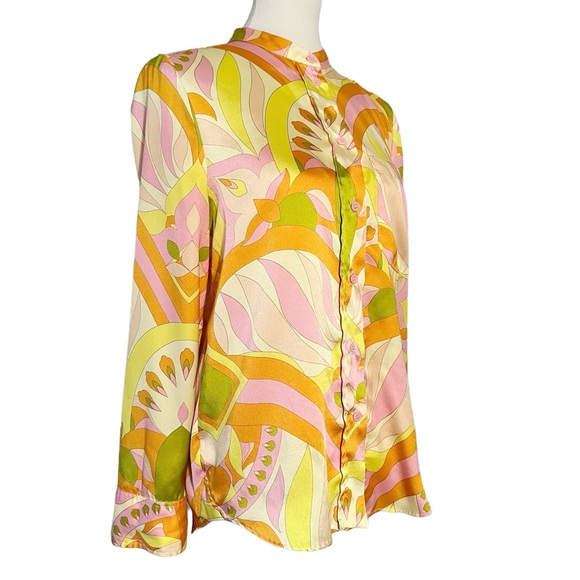 Zara Women's Printed Long Sleeve Shirts Multicolored Size Small - Picture 4 of 11